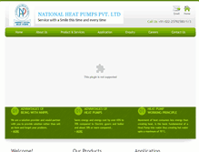 Tablet Screenshot of nationalheatpumps.com